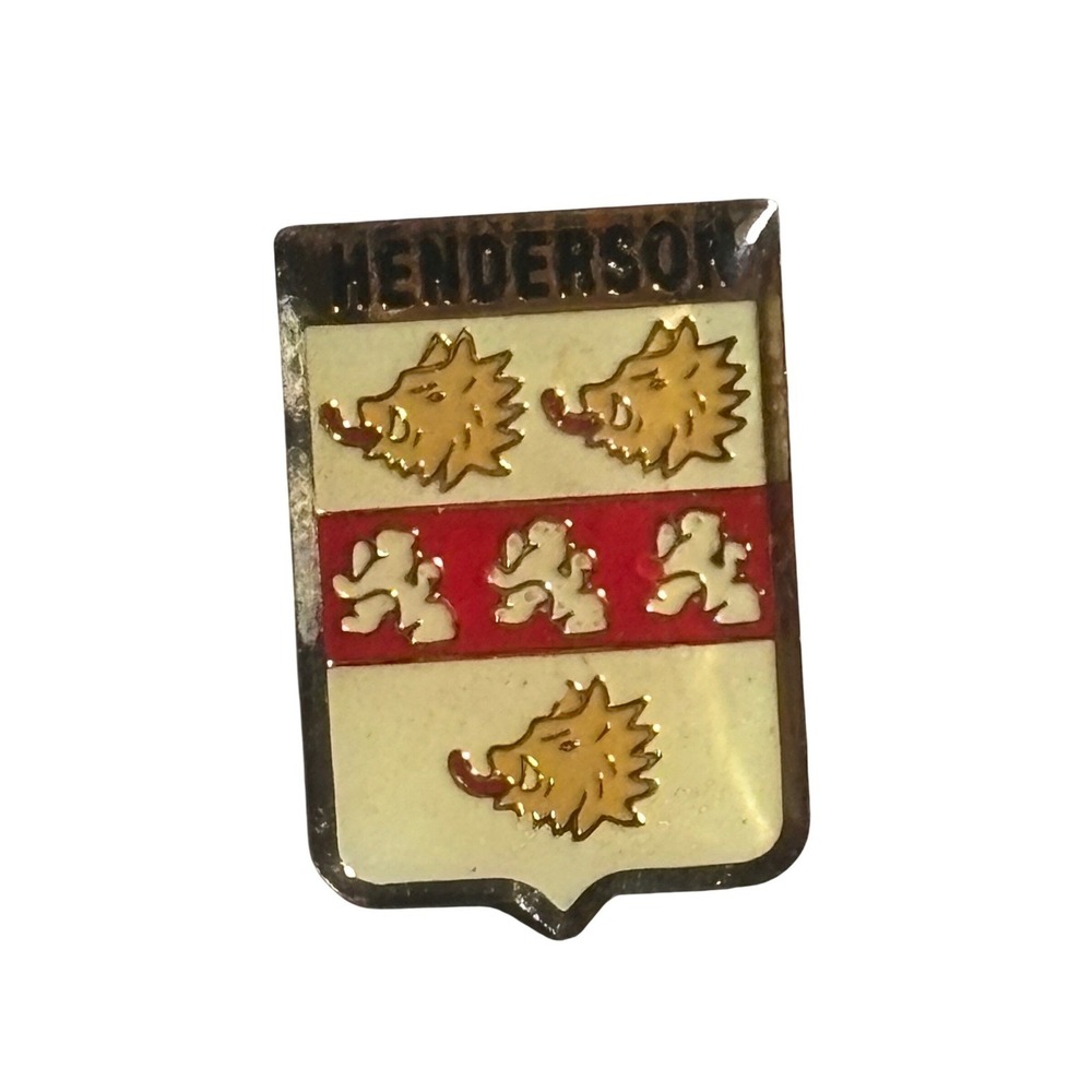 Henderson Family Crest Lapel Pin Heraldry‎ Names Ireland Coat of Arms Enamel Pin